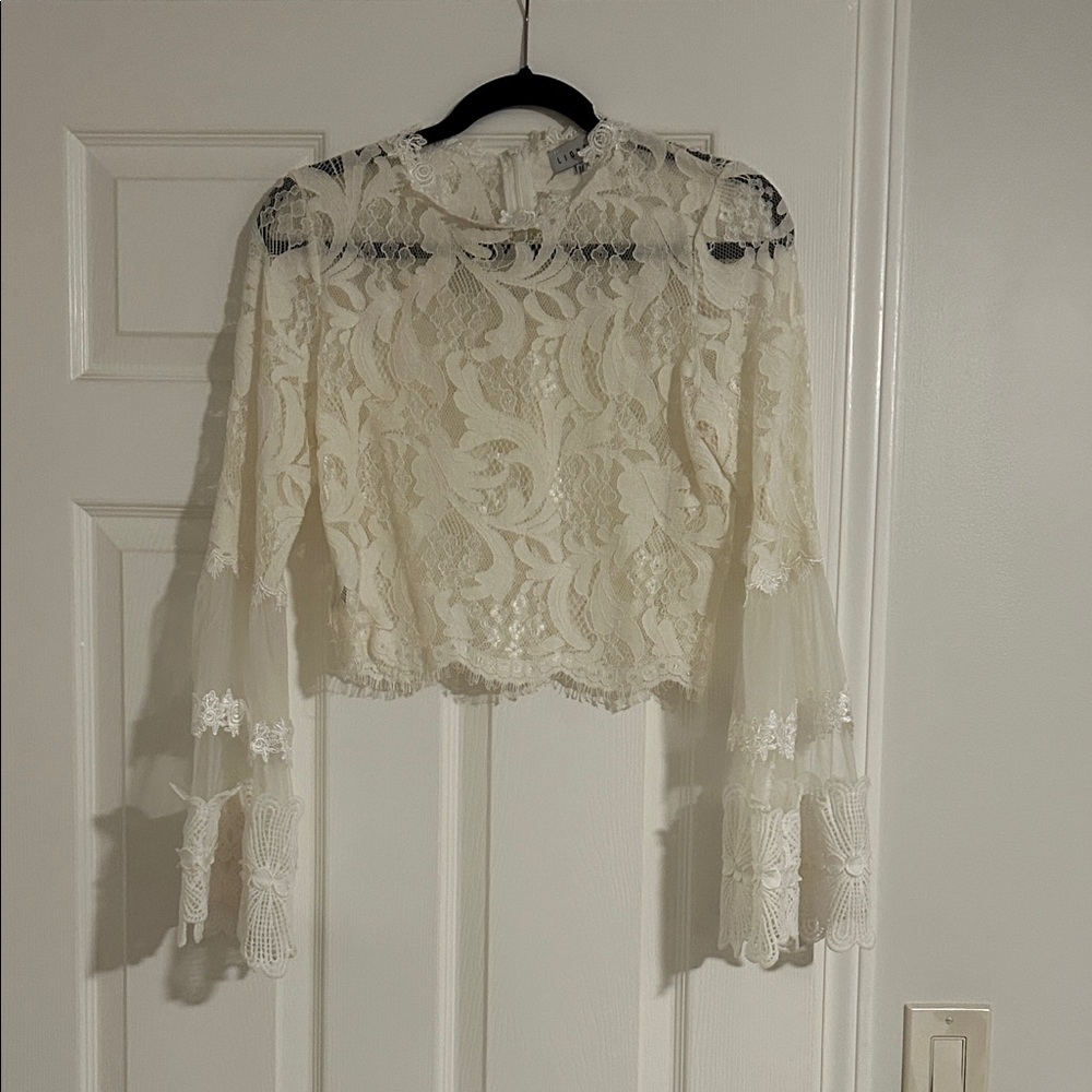 Lace Cream Top